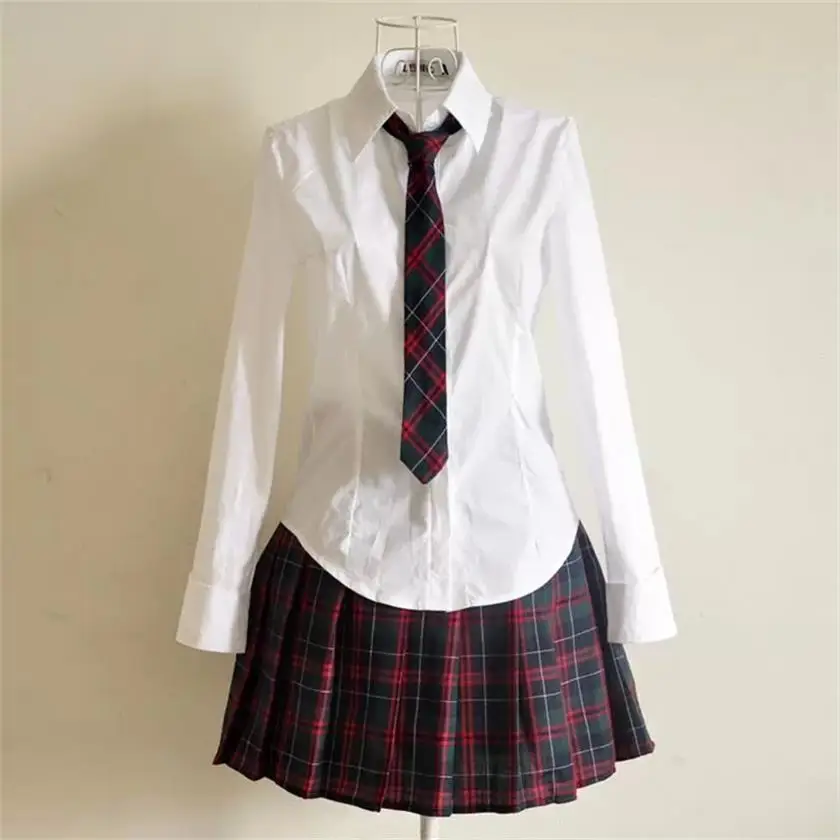 Students long - sleeved shirt uniforms Japan and South Korea JK uniform junior high school girls student suits  T7