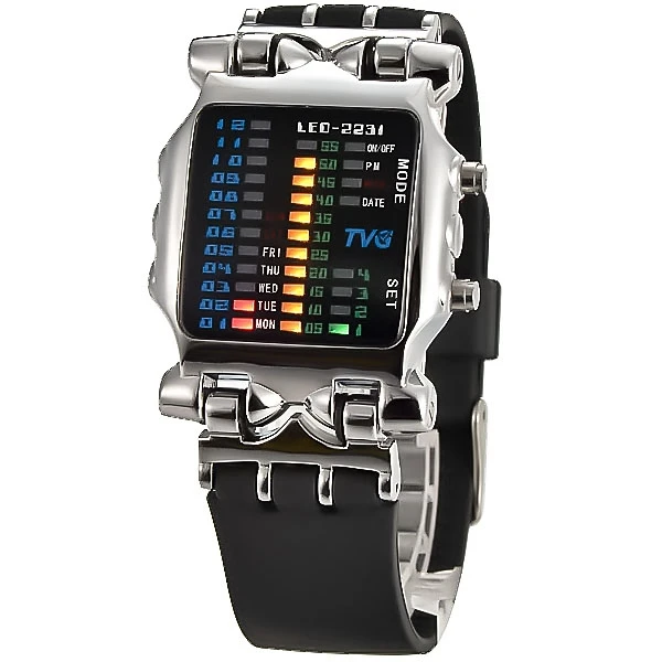 Sport Watch for Men Rubber Band Waterproof LED Digital Sports Watches Men Luxury Fashion Binary Gift Clock Watch Drop Shipping