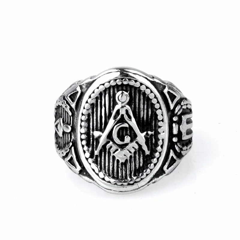 Wholesale Fashion Silver color Stainless Steel Masonic Ring for Men, master masonic signet ring, freemason ring jewelry