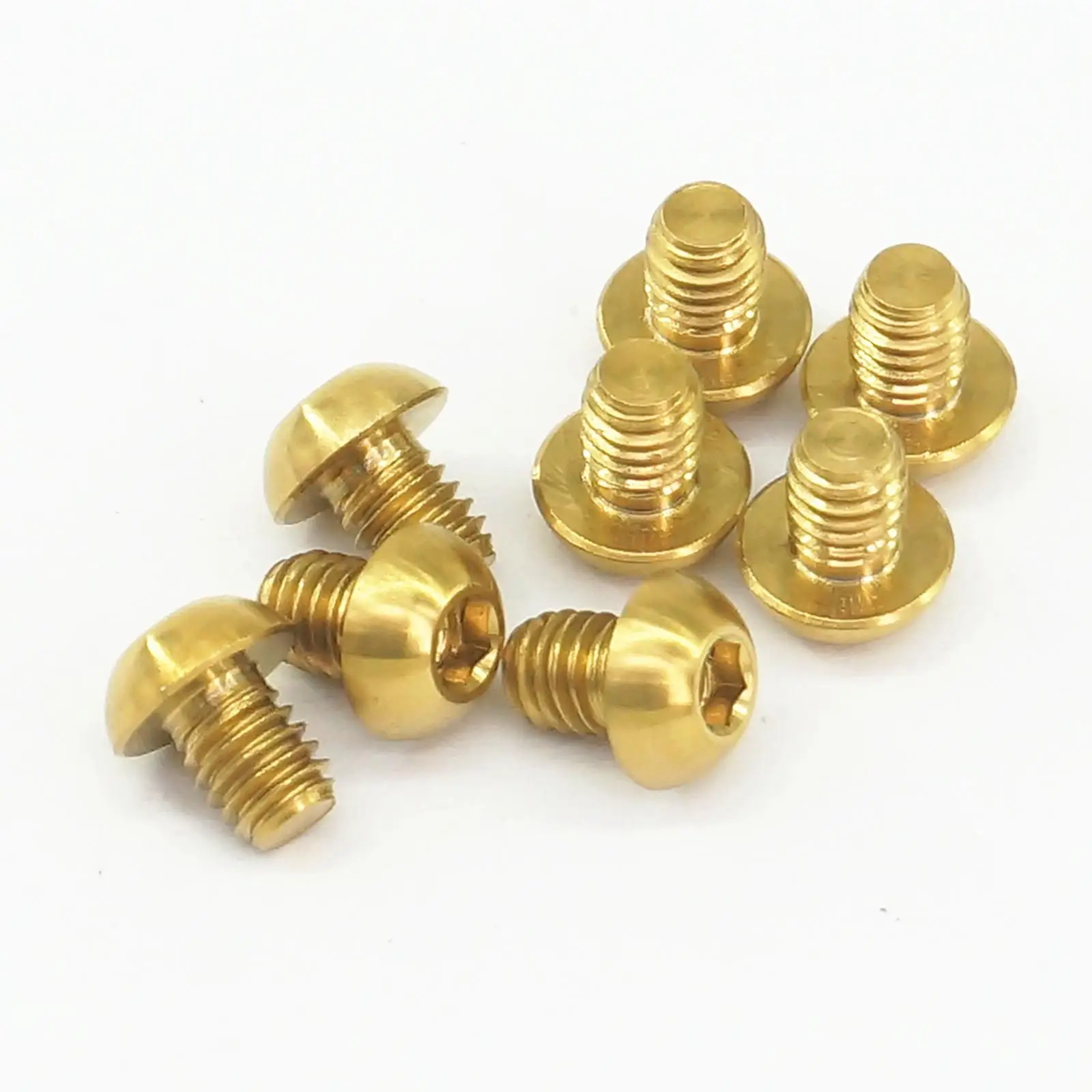 

4 PCS M4x5mm Golden GR5 Titanium Button Head Screw For Road Bicycle C-Brake