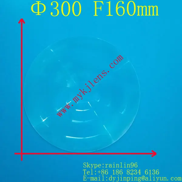 

Diameter 300 mm, PMMA Fresnel Lens Focal length 160mm,used Plane enlarge,Solar concentrator, High light condenser