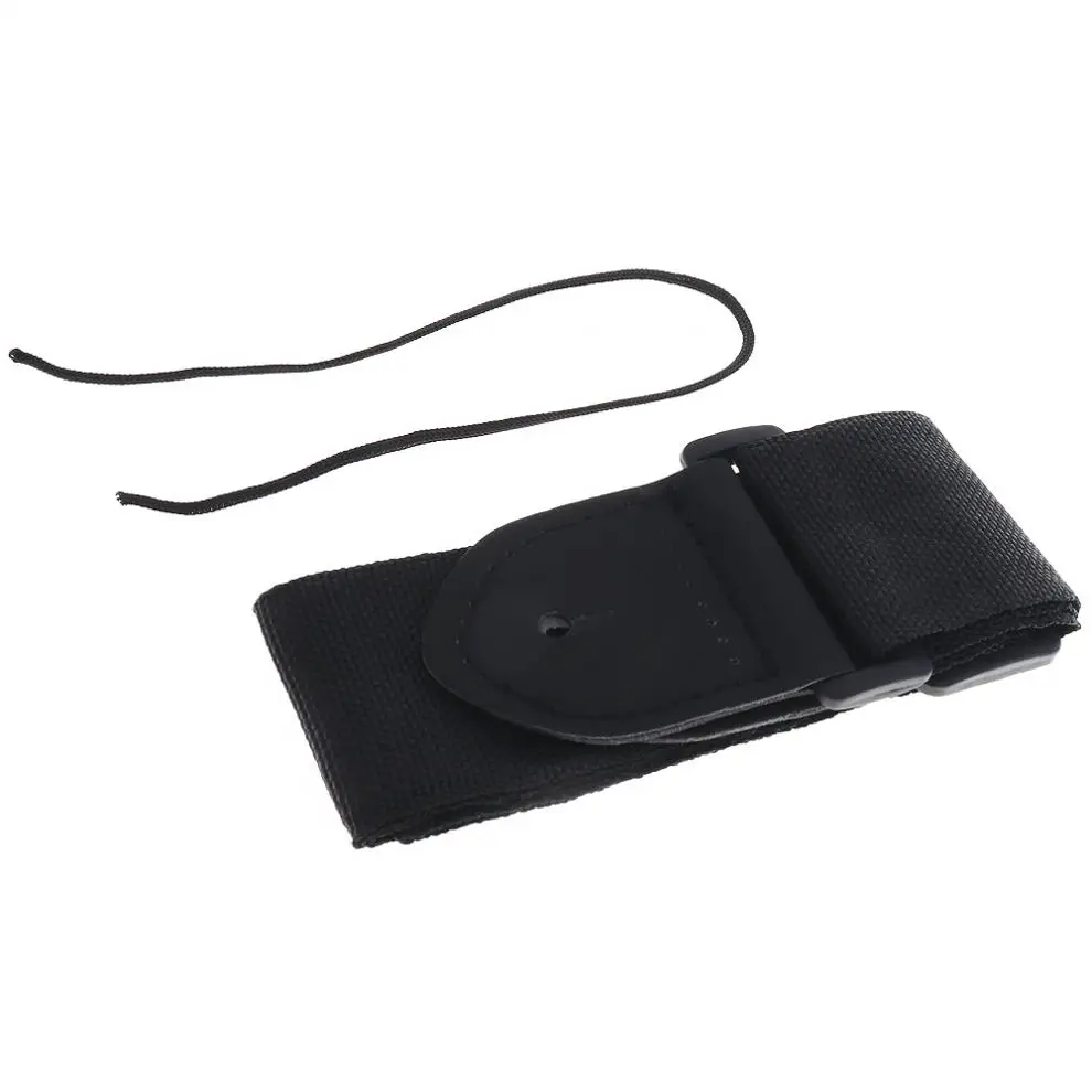 Correa Universal para guitarra, cinturón ajustable de nailon con extremos de cuero PU para guitarra clásica de madera folclórica, 68cm-124cm