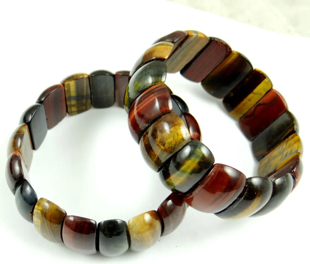 Natural Stone Tiger eye Unakite agates Quartz crystal bead bracelet DIY jewelry energy Bangles Stretch Chain bracelets for women