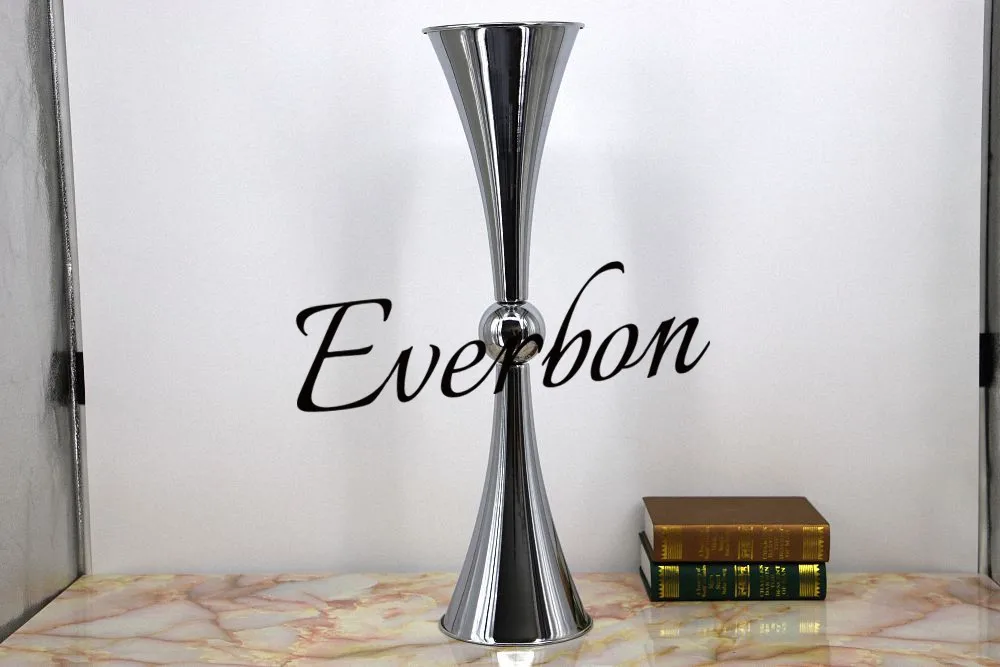 

New sliver/gold Trumpet Vase For Wedding Centerpiece, sliver flower stand Vase, wedding flower stand table decor