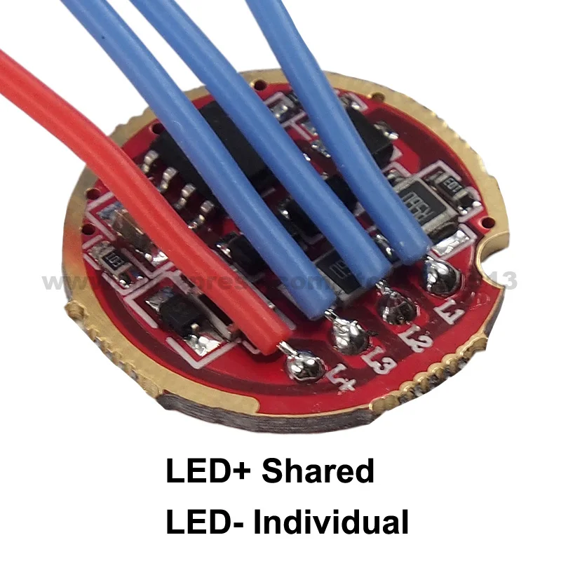 KZ-3016 Individual Triple LED 20mm 1.5A 2.7V - 4.5V Driver Circuit Board ( 1 pc )