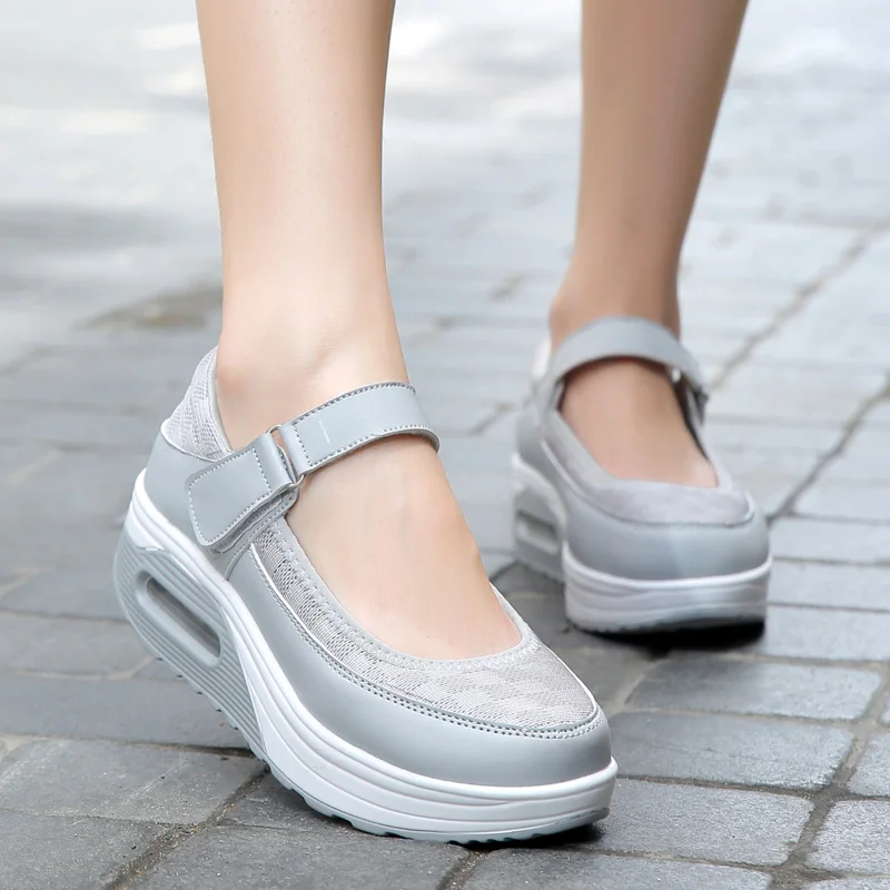 New shoes Women Shoes Inside Increasing High Casual Woman Ladies slim Flats Shoes footwear Sale Thick-soled platform shoes