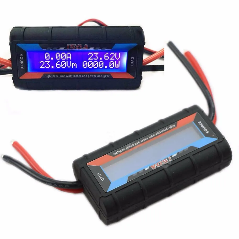 Build Power Current Power Analyzer 150A RC High Precision Power Analyzer & Watt Meter W/ Backlight LCD