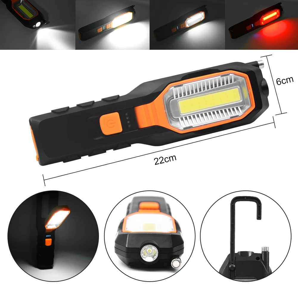 

Anjoet COB LED Worklight USB Rechargeable Super Bright Flexible Magnetic Worklight Inspection Lamp Flashlight Emergency Light