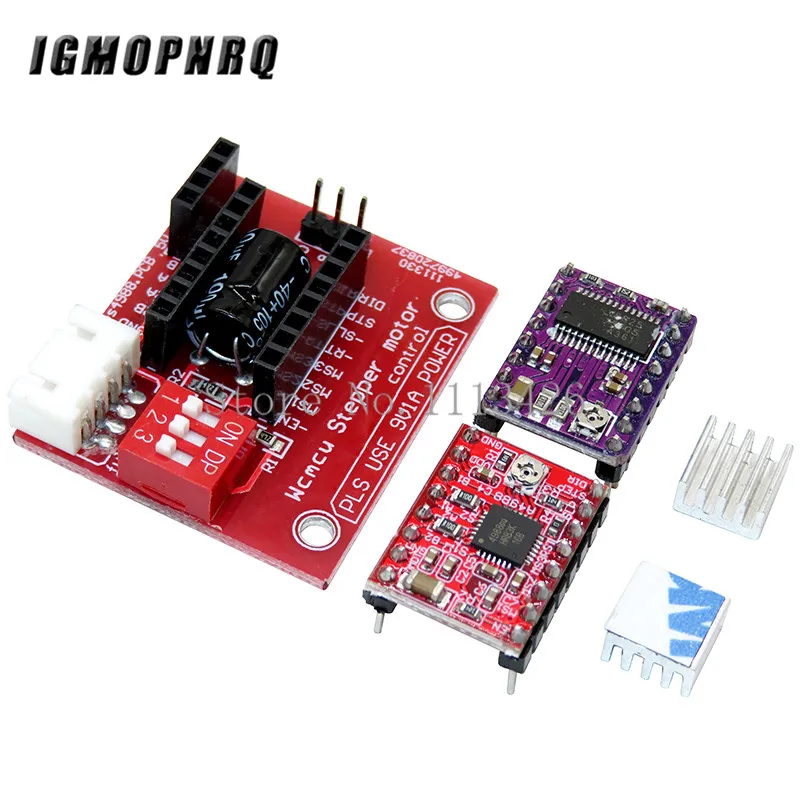 3D Printer A4988 DRV8825 Stepper Motor Driver Control Panel Board Expansion Board+A4988/DRV8825