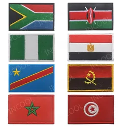 Sud Africa egitto Kenya Congo Nigeria Angola marocco Tunisia ricamo Patch bandiera Patch Appliques