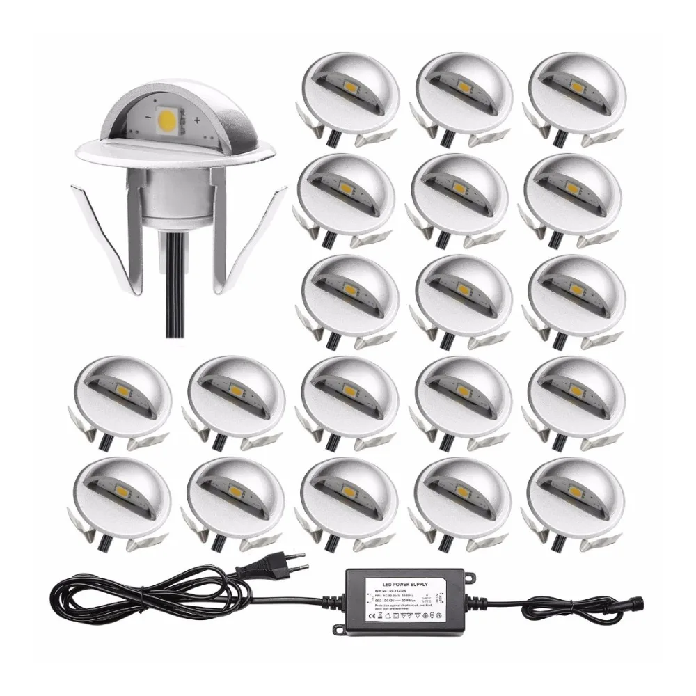 

DC 12V Decorated Flush Mounting Gazebo Wall Light Outdoor Street Underground Recessed Led Luminaires 20pcs/set B106B-20