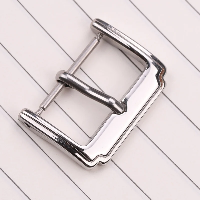 Stainless Steel Watch Buckle 16mm 18mm 20mm 22mm Silver Polished Clasp Watchband Watch Strap Accessories