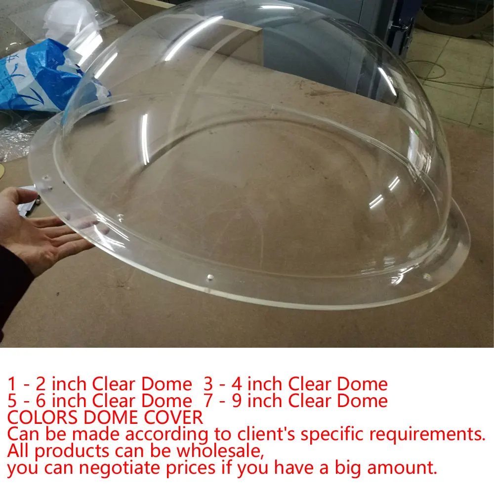 6.2 inch Acrylic Indoor / Outdoor CCTV Replacement Clear Camera Dome Housing Camera Dome Cover 5pcs