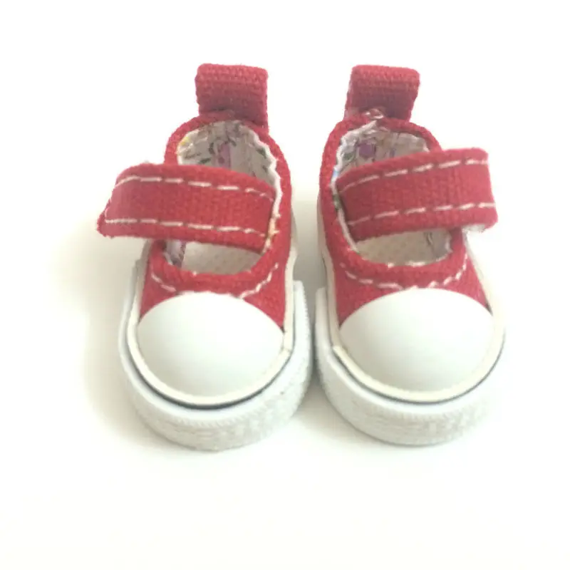 1/8 BJD Doll Shoes Casual Canvas Shoes for Dolls,3.5CM Sneaker Shoes Mini Doll Boots Dolls Accessories 12 Pair/Lot