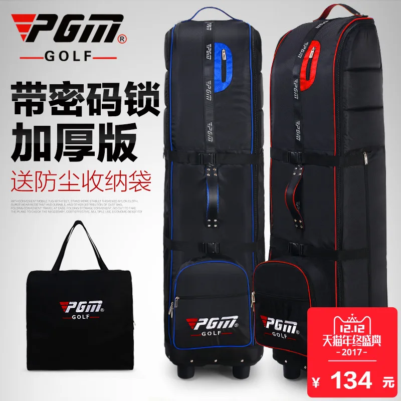 Thickening Golf Aviation Bag Standard Golf Bag Travel Cover with Roller Code Lock Bag Packed a Free Handbag