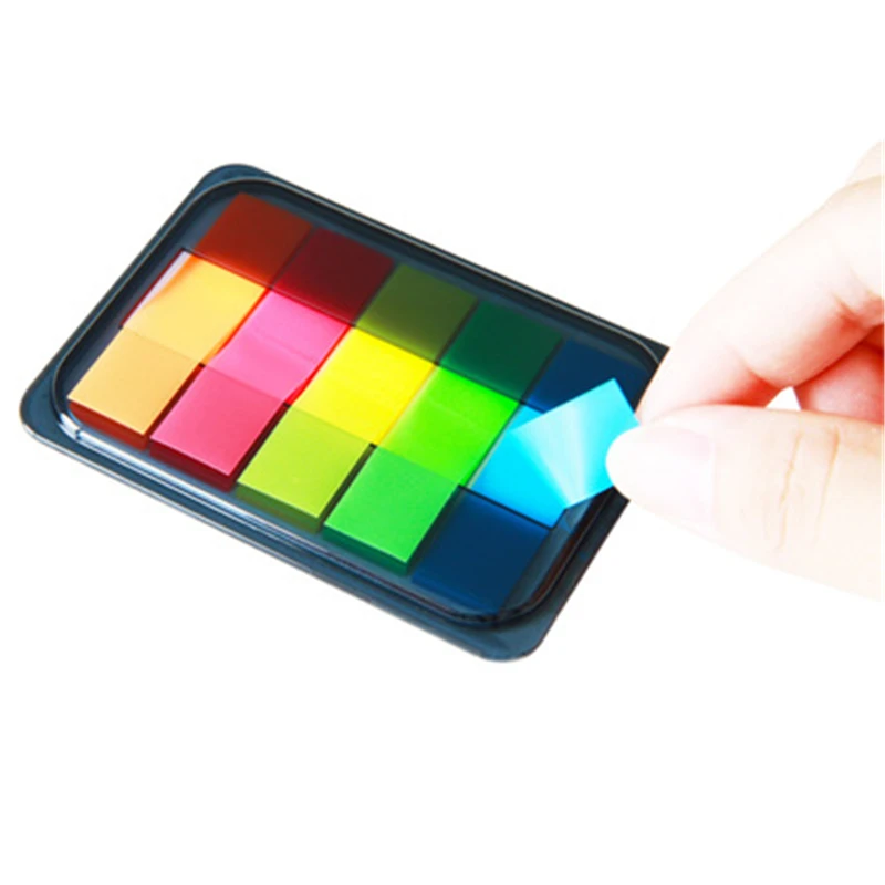 5 colors Self Adhesive Memo Pad Sticky Cute creative Colorful Sticky Notes Bookmark Point It Marker Memo Sticker Paper Escolar s