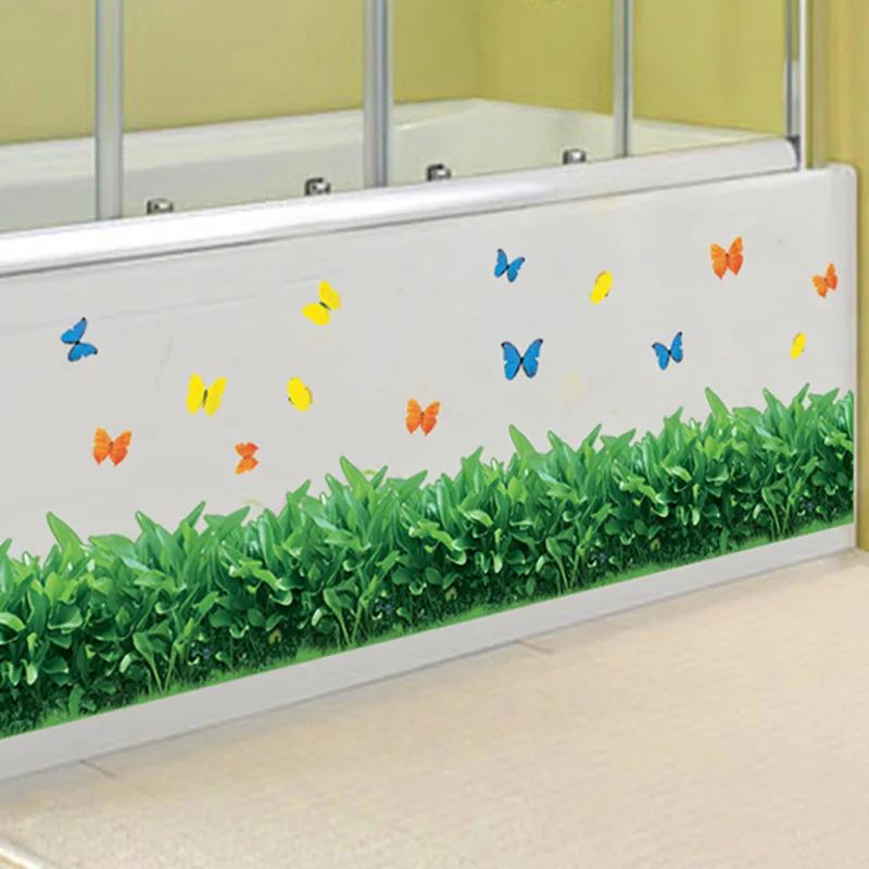 Abnehmbare Fußleisten-Aufkleber, Schmetterling, wasserfest, Kunst-Vinyl-Wandaufkleber, Heimdekoration, für Kinder, Wohnzimmer, Schlafzimmer, Fußleisten-Wandtattoos – Detail 3