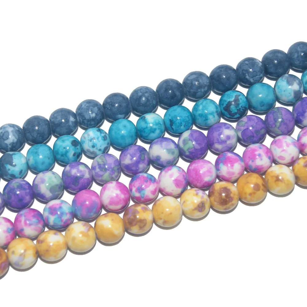 Wholesale A Variety Of Colors Natural Stone Beads For Jewelry Making Yourself Bracelet Material 4 / 6 / 8 / 10 / 12MM 16 