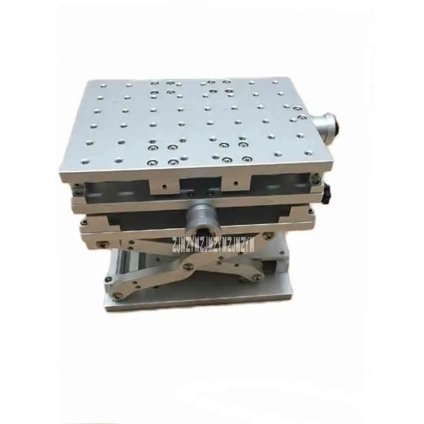 New Portable Three-dimensional Table Aluminum Alloy Precision Z-axis Lifting Platform Lifting Stage Manual Workbench (210X150mm)