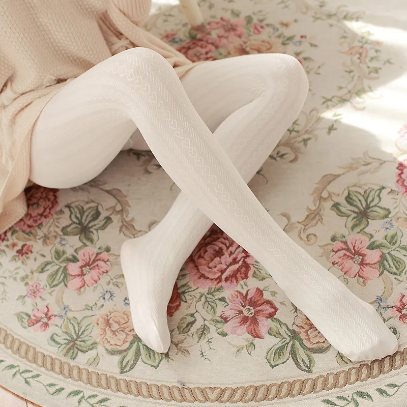 Winter Autumn Warm Women Tights 3D Jacquard Love Heart Pantyhose Sexy Nylon Stockings Warmer Female Elastic Slim Tights