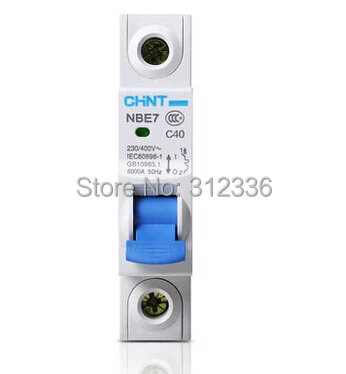 Free Shipping  C40 1P 40A small air switch unipolar  circuit breaker Electric shock protection domestic C type