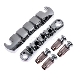 Bass Tailpiece Bridge for 4 String Tune O Matic Stop Bar Gold Silver Electric Guitar Parts Accessories