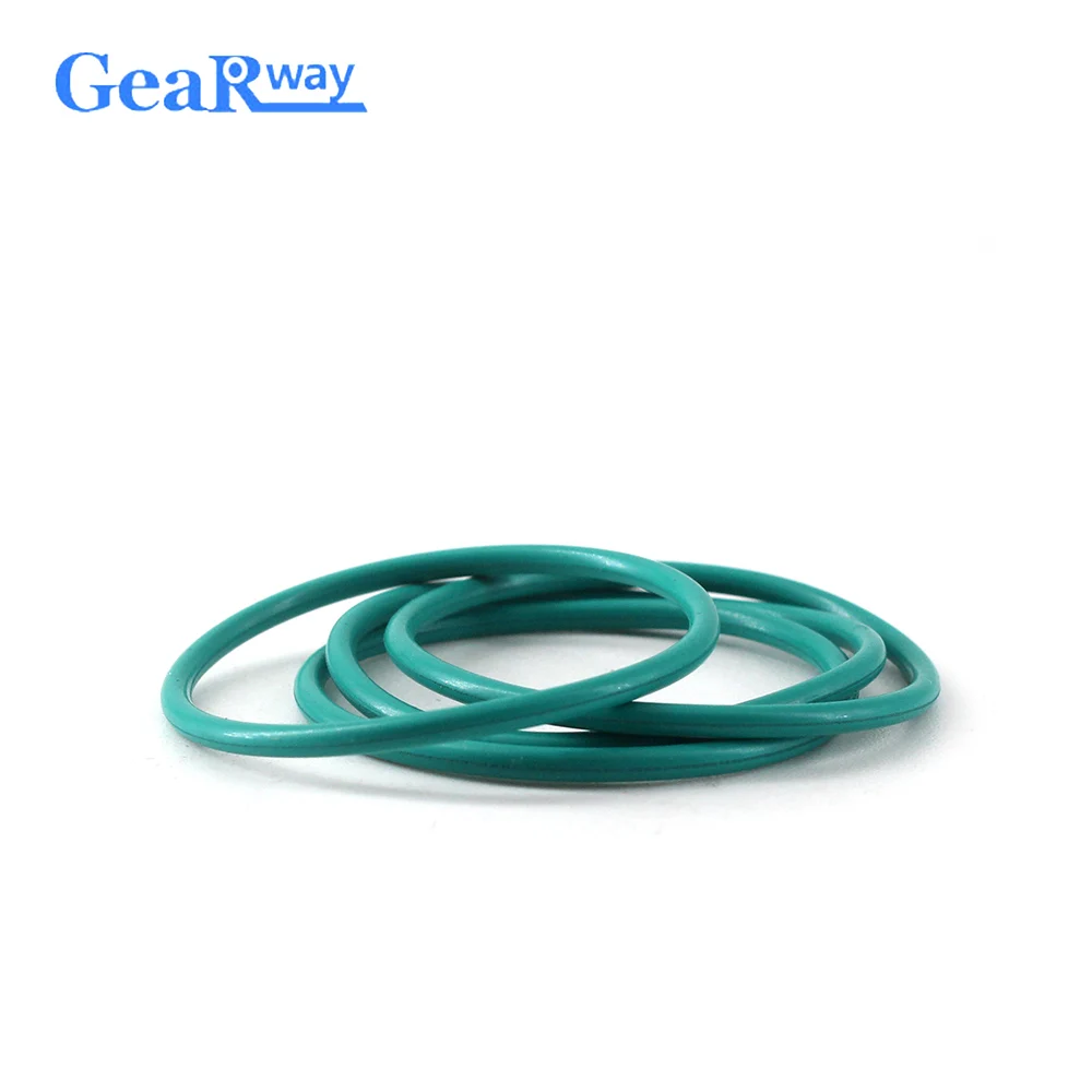 Gearway 1.8mm thickness O Ring Seal Gasket Green FKM O Ring Sealing 31.5/32.5/33.5/63/65/67mm ID O Ring Seal Washer