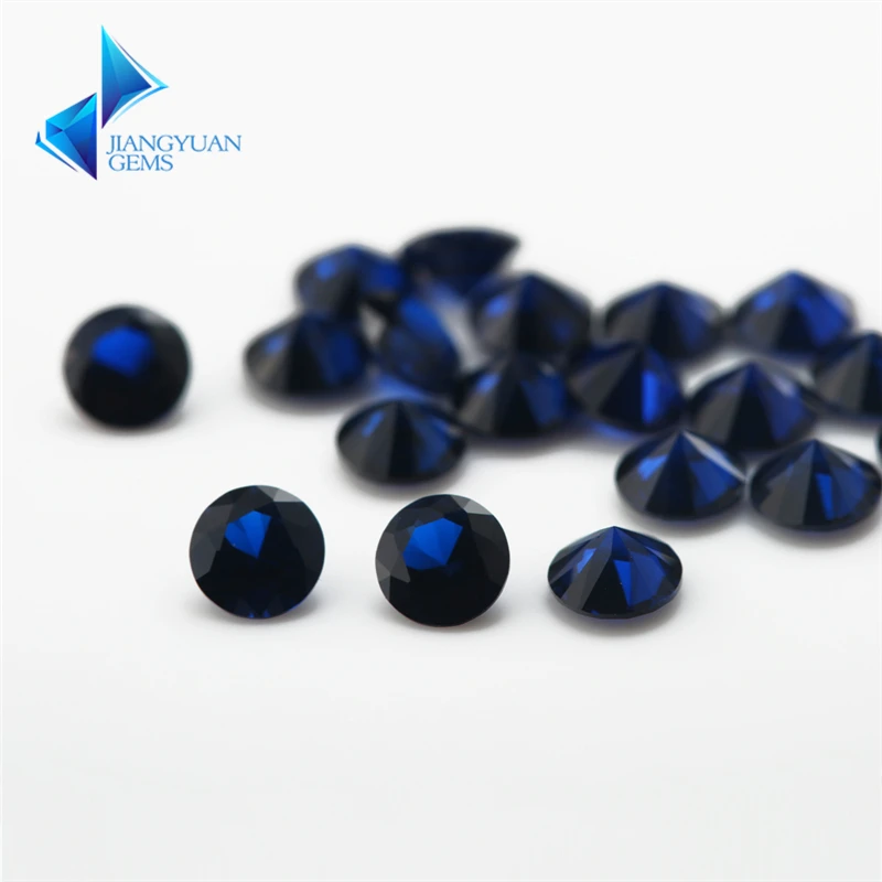 Rozmiar 1 mm ~ 3 mm Okrągły krój 106 #   109 #   120 #   112 #   113 #   114 #   Syntetyczny kamień szlachetny z niebieskimi kamieniami do biżuterii