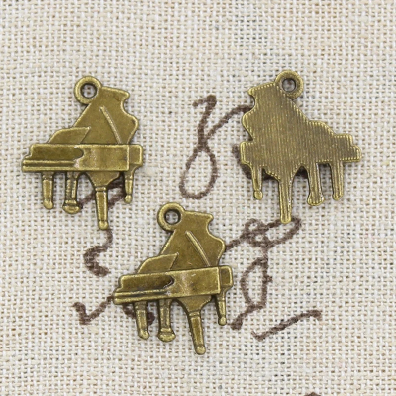 15pcs Charms Grand Piano 14x20mm Antique Pendant fit,Vintage Tibetan Bronze Silver color,DIY For Handmade Jewelry