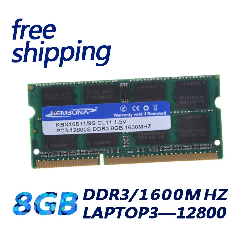 

KEMBONA Laptop DDR3 8gb Ram Powerful Manufacturer Memory Ram Notebook ddr3 8g PC3-12800 1.5V