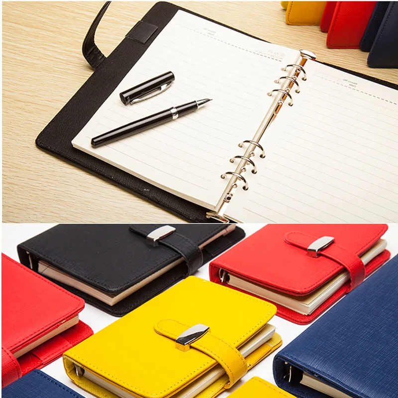 RuiZe creative Faux Leather Spiral Notebook A5 A6 A7 B5 big note book ring binder planner organizer agenda 2023 office notepad