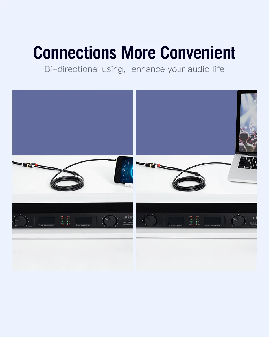 Tions 3,5mm Männlichen zu 2RCA Weibliche AUX Kabel RCA Jack Splitter Audio Y Kabel für iPhone Computer Lautsprecher Stereo 3,5 kabel RCA – Detail 7