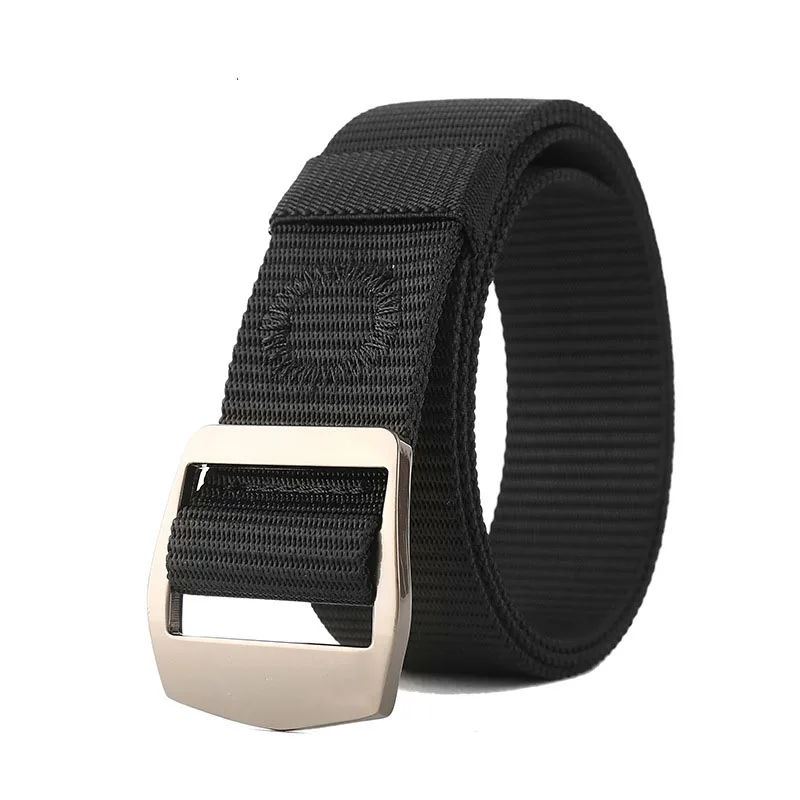 

Canvas nylon men belt casual luxury Knitted belts Army Alloy buckles Tactics design for men belt 3.8cm male strap n44