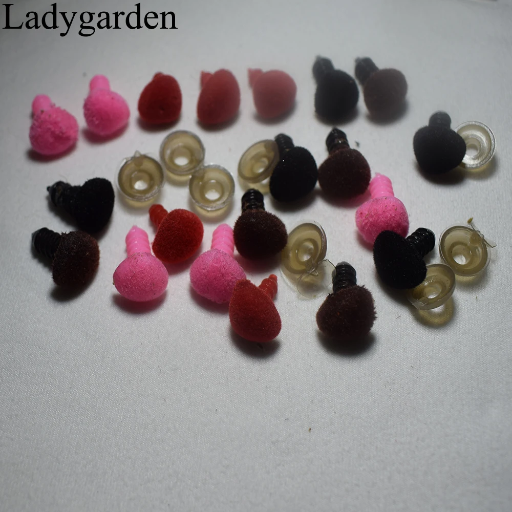 5PCS 15MM*20MM Plastic Velvet Noses Buttons Eyes DIY for Bear Toy DIY Safety Nose Accessories for Dolls Toys