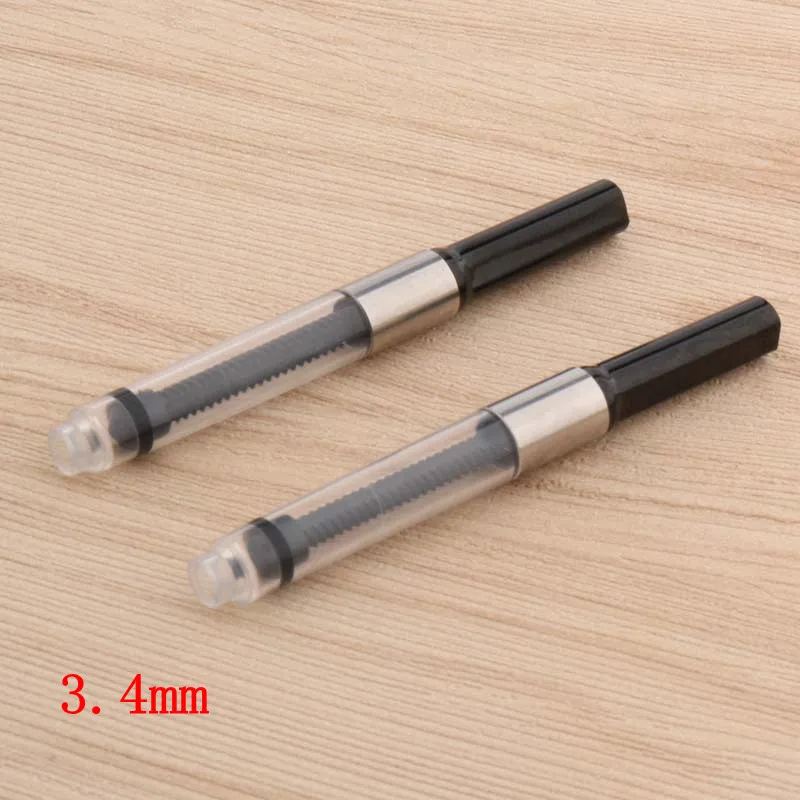 10pcs 3.4mm metal black silver big Fountain Pen Ink Refill Cartridges Stationery Office school supplies