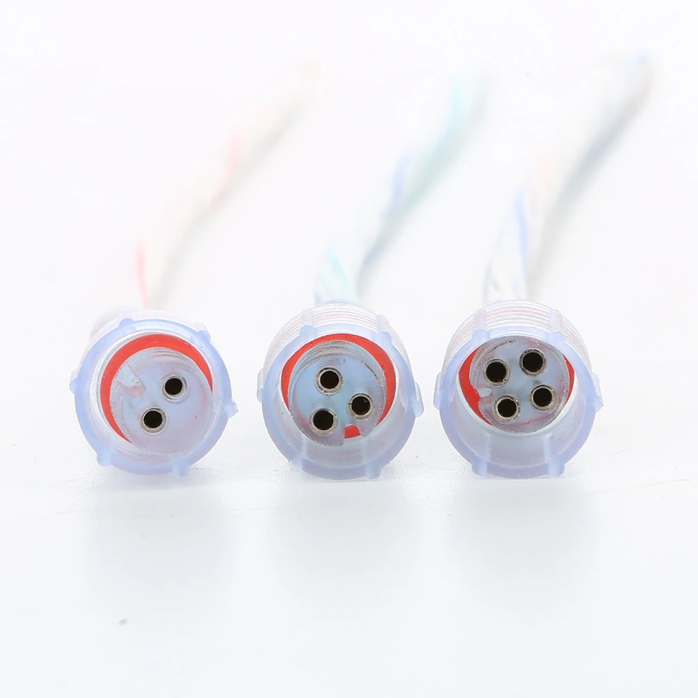 5 Pairs 2 Pin/3 Pin/4 Pin Waterdichte Connector Met Draad Kabel IP68 Vrouwelijke & Mannelijke Plug 2X 0.3 (Mm2)
