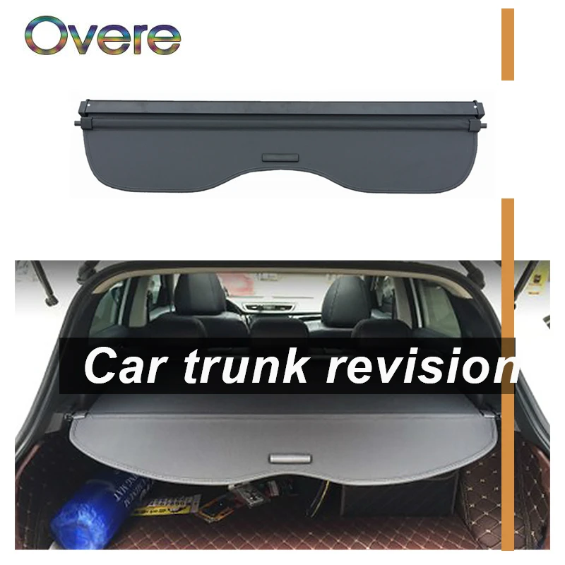 

OVERE 1Set Car Rear Trunk Cargo Cover For Nissan Qashqai 2015 2016 2017 2018 Styling Black Security Shield Shade Car accessories