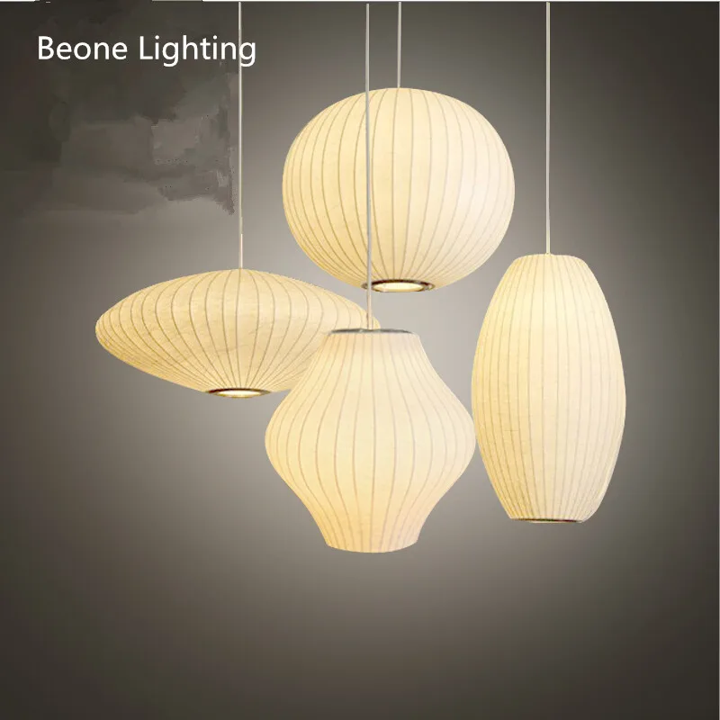 Free Shipping Bubble Lamp White Silk Ball Pendant Light White Replica E27 Silk Pendant Lights Pendant Lamp Pendant Lighting image 2