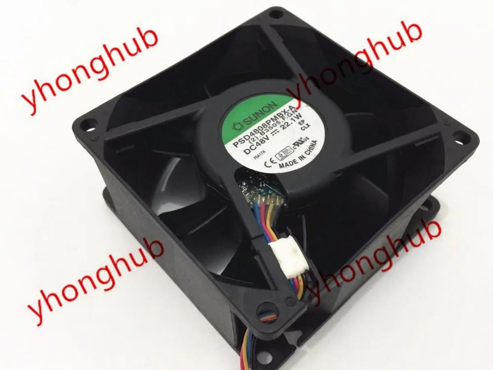 

SUNON PSD4808PMBX-A (2).B3505.F.GN DC 48V 22.1W 80x80x38mm Server Cooling Fan