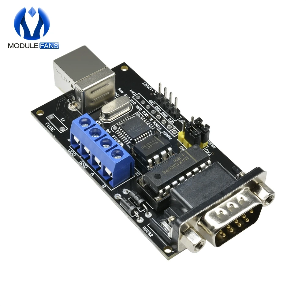 FT232BM/BL FTDI Standard USB Ke Serial RS232 TTL UART RS485 Converter DB9 Adapter Controller Module Board UNTUK Arduino