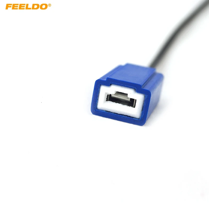 FEELDO 1PC H1 H3 female ceramic Heat Resistance Headlight Wiring Harness lamp holder socket CONNECTOR TER BULB #AM5463