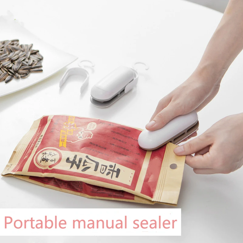 Hand pressure seal clip household convenient mini snack plastic bag heat sealmachine food sealing packaging machine