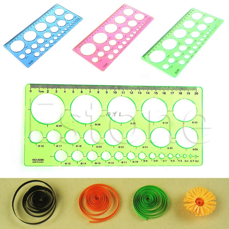 Quilling Ruler Template Tool Kit Circle Size Origami Paper Quilled Creat Too
