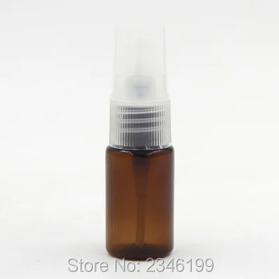 

10ML Empty Brown Spray Bottle, Cosmetic Packing Bottle,Empty Small PET Plastic Atomizer Container, Brown Bottle 100pcs/Lot