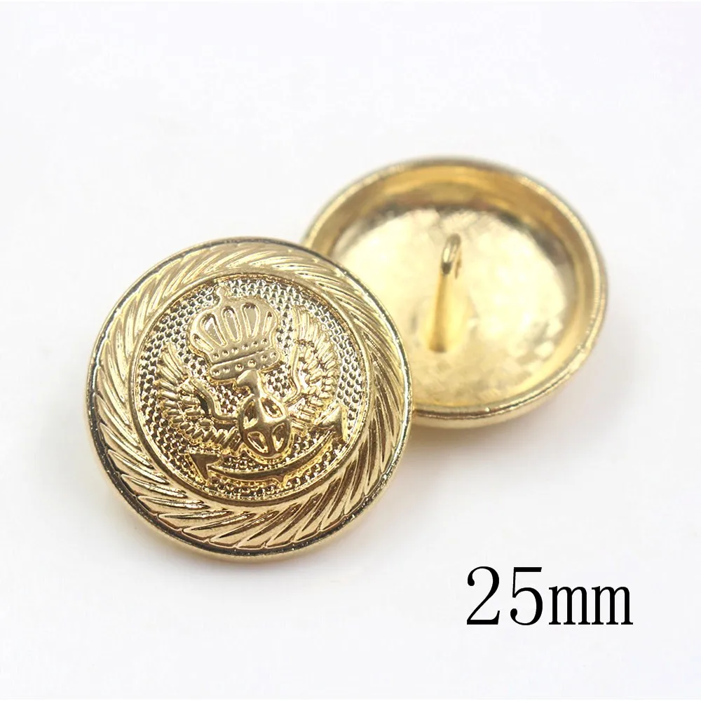 10pcs/lot metal buttons for clothes gold color sweater coat decoration shirt buttons accessories DIY JS-0172