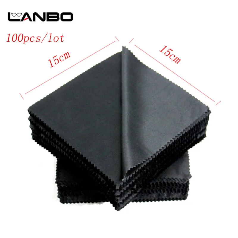 100Psc/LOT 15x15CM Lens Clothes Eyewear Accessories Cleaning Cloth Microfiber Sunglasses Eyeglasses Camera Glasses Duster Wipes