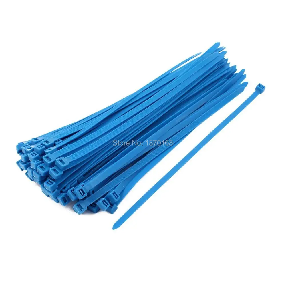 

8mm x 350mm Self Locking Nylon Cable Ties Heavy Industrial Wire Zip Ties Blue 100pcs