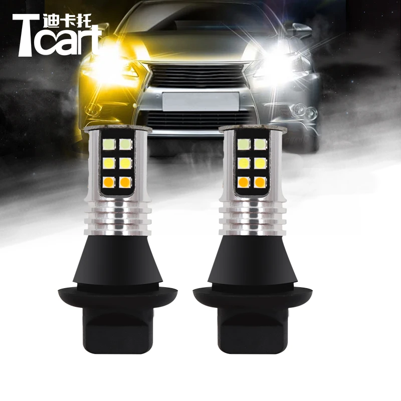 Tcart Car accessory 7440 WY21W T20 LED Light DRL Daytime Running Lights Turn Signals 3030 30smd For Infiniti FX FX35 QX70 2014