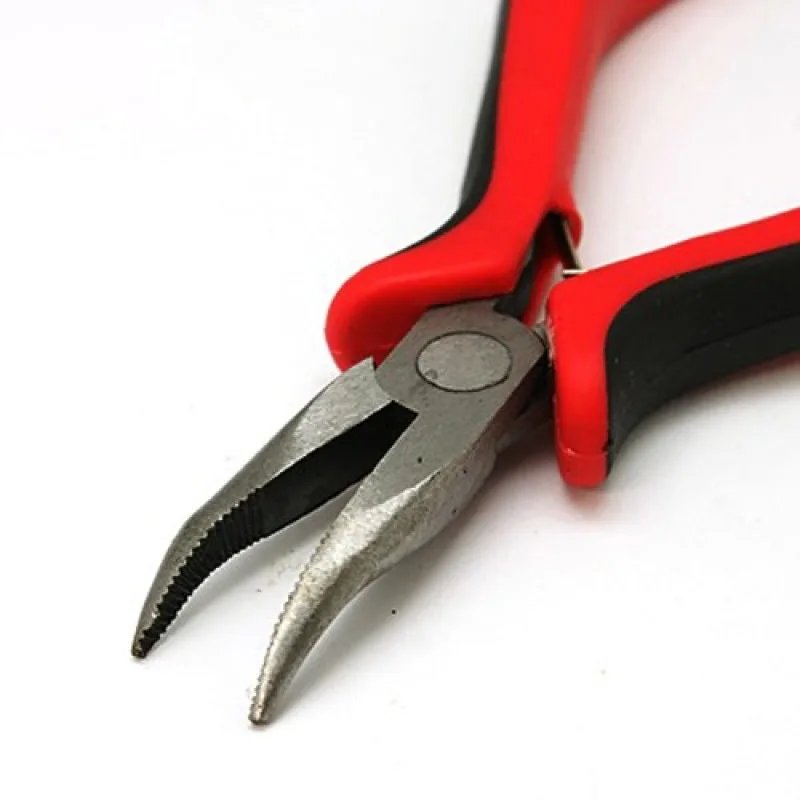 Jewelry Pliers Serrated Bent Nose Pliers Polishing Gunmetal Jewelry Making Tools Wholesale135mm