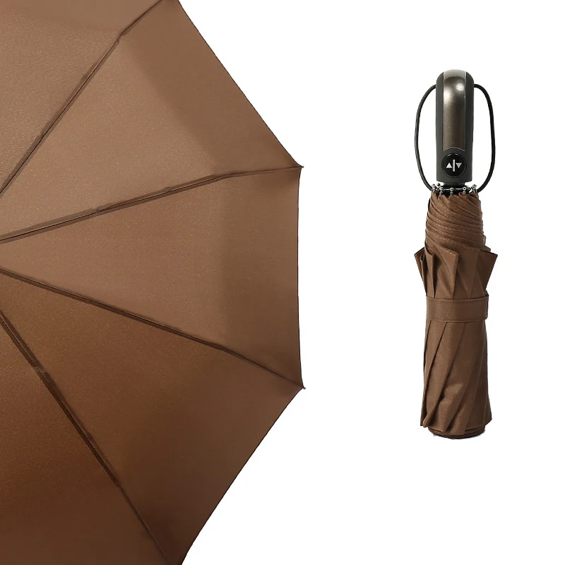 Wind Resistant Three Folding Automatic Umbrella Rain Women Auto Luxury Big Windproof Umbrellas Men Frame Windproof 10K Parasol